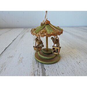 Koestel swing ride ornament west germany vintage velvet Xmas tree